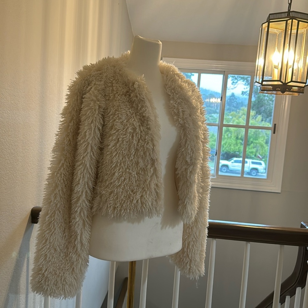 Adelyn Rae Shag Crop Jacket